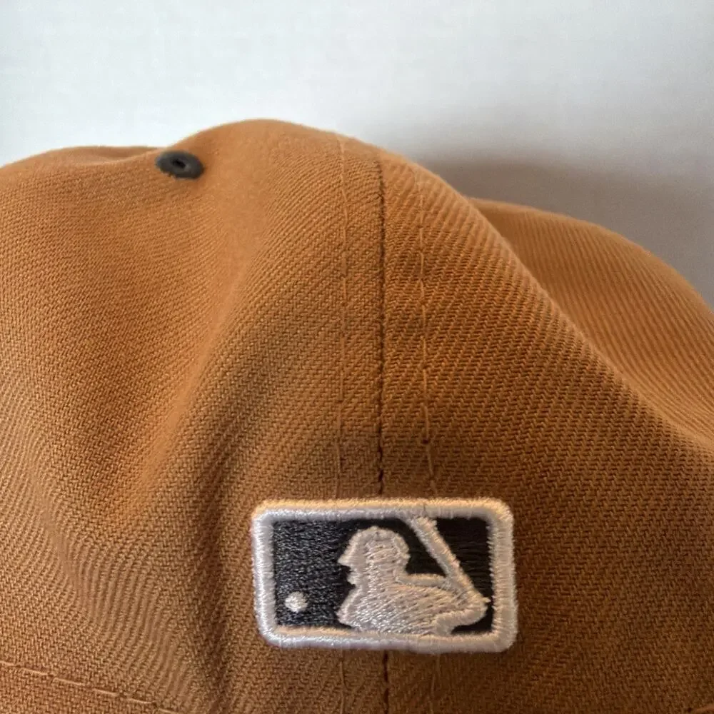 New Era 59FIFTY Milwaukee Brewers Fitted Hat MLB Brown/Black Size 7 1/4